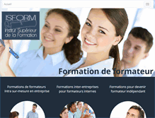 Tablet Screenshot of institut-superieur-formation.fr